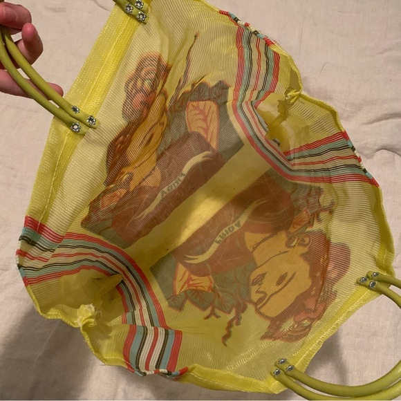 Large Frida kahlo market bag plastic tote from Mexico - Picture 3 of 10